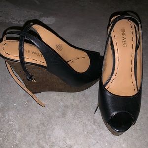 Nine West wedges with ankle strap